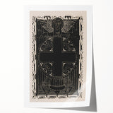 Gothic Wall Art | Medieval Gothic Cross Print | Dark Decor Style