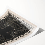 Gothic Wall Art | Medieval Gothic Cross Print | Dark Decor Style