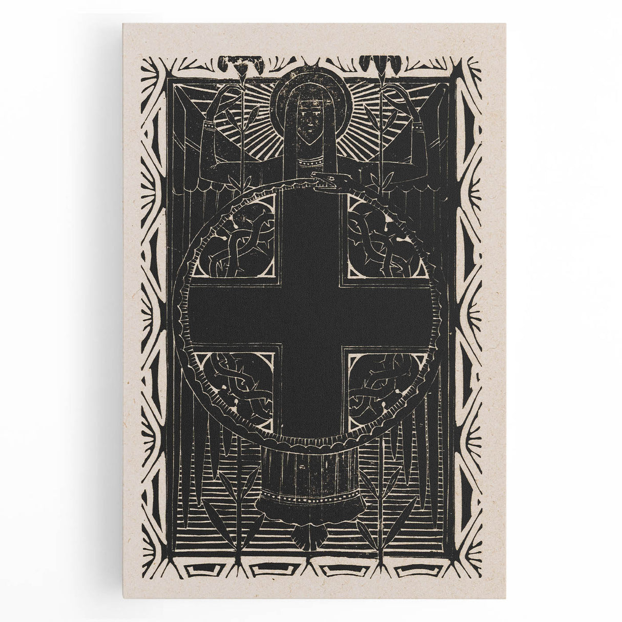 Gothic Wall Art | Medieval Gothic Cross Print | Dark Decor Style