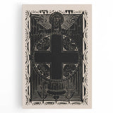Gothic Wall Art | Medieval Gothic Cross Print | Dark Decor Style