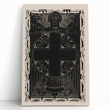 Gothic Wall Art | Medieval Gothic Cross Print | Dark Decor Style