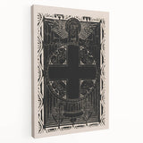 Gothic Wall Art | Medieval Gothic Cross Print | Dark Decor Style