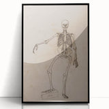 Gothic Wall Art | Skeleton Illustration | Dark Decor Style