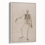 Gothic Wall Art | Skeleton Illustration | Dark Decor Style