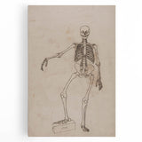 Gothic Wall Art | Skeleton Illustration | Dark Decor Style