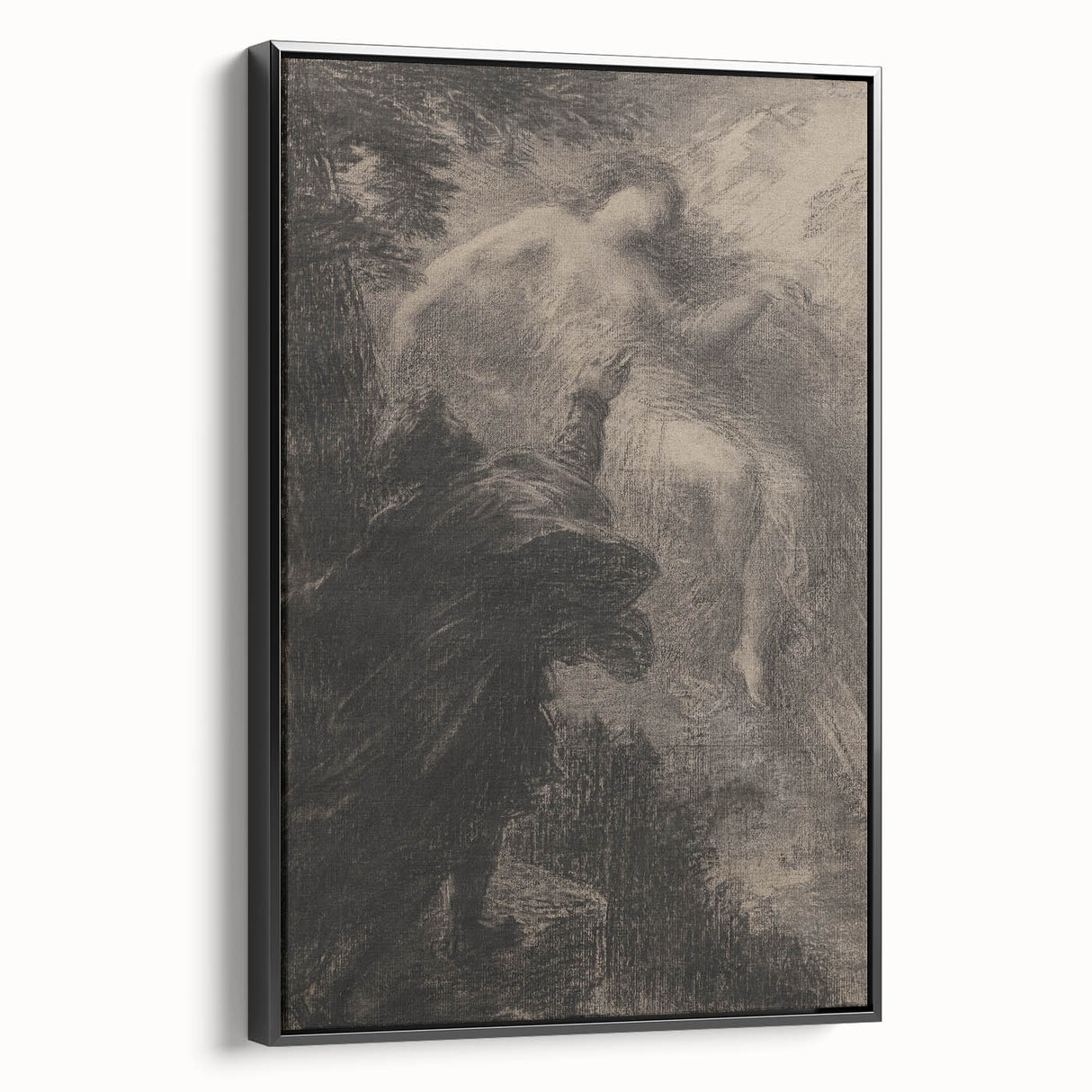 Dark Gothic Art - Ethereal Encounter Vintage Gothic Wall Print