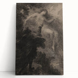 Dark Gothic Art - Ethereal Encounter Vintage Gothic Wall Print