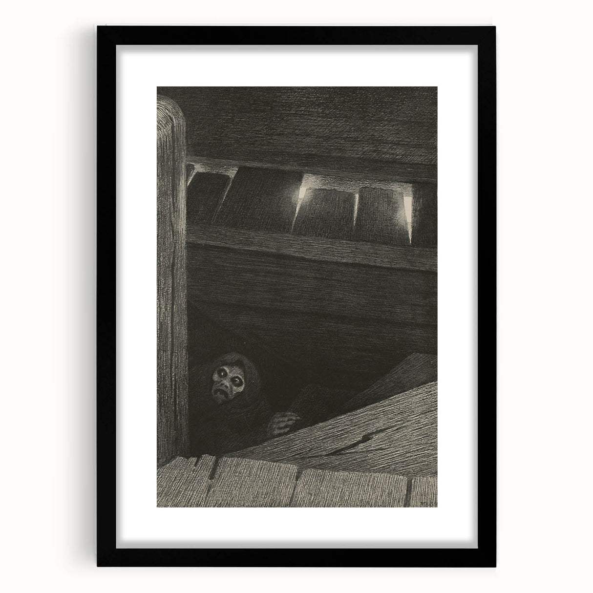 Gothic Wall Art | Dark Creature Illustration | Mysterious Gothic Art