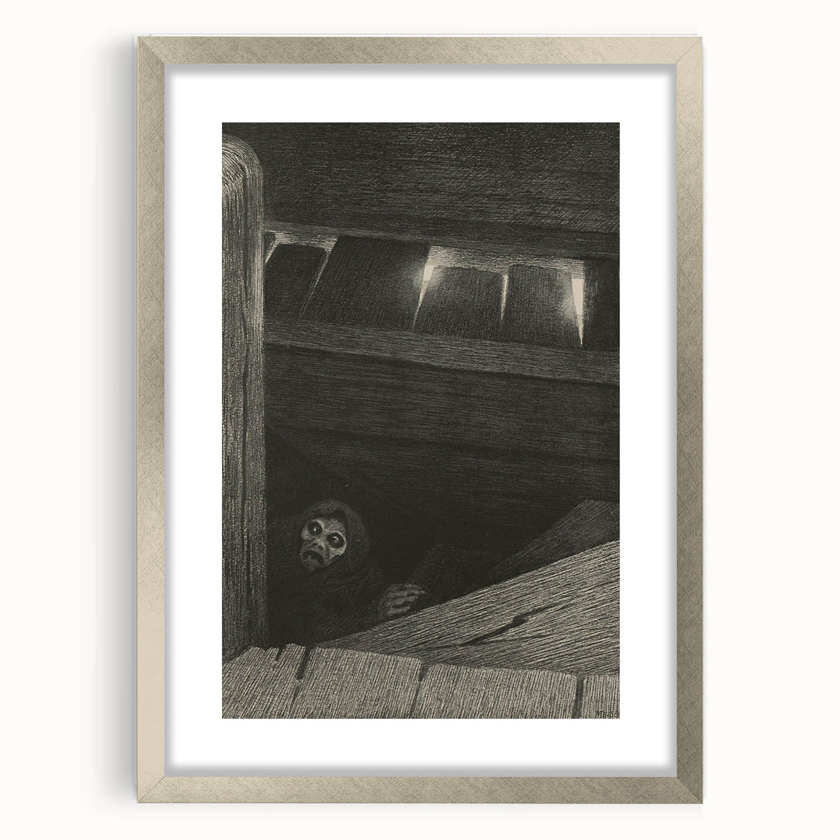 Gothic Wall Art | Dark Creature Illustration | Mysterious Gothic Art