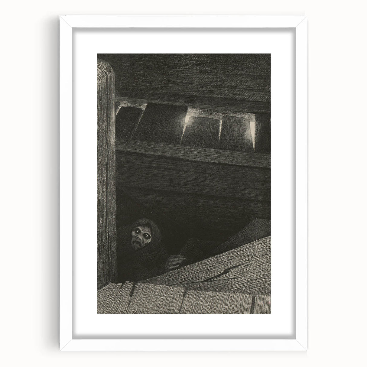 Gothic Wall Art | Dark Creature Illustration | Mysterious Gothic Art