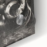 Gothic Wall Art | Serpent Creature Illustration | Dark Decor Style