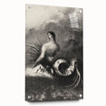 Gothic Wall Art | Serpent Creature Illustration | Dark Decor Style