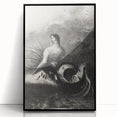 Gothic Wall Art | Serpent Creature Illustration | Dark Decor Style