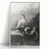 Gothic Wall Art | Serpent Creature Illustration | Dark Decor Style