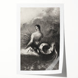 Gothic Wall Art | Serpent Creature Illustration | Dark Decor Style