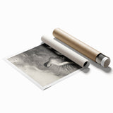 Gothic Wall Art | Serpent Creature Illustration | Dark Decor Style