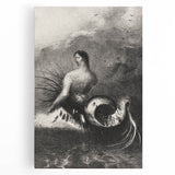 Gothic Wall Art | Serpent Creature Illustration | Dark Decor Style