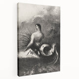 Gothic Wall Art | Serpent Creature Illustration | Dark Decor Style