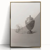 Gothic Wall Art | Skull and Urn Illustration | Dark Decor Style