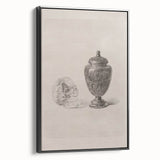 Gothic Wall Art | Skull and Urn Illustration | Dark Decor Style