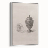 Gothic Wall Art | Skull and Urn Illustration | Dark Decor Style