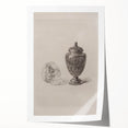 Gothic Wall Art | Skull and Urn Illustration | Dark Decor Style