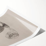 Gothic Wall Art | Skull and Urn Illustration | Dark Decor Style