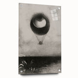 Gothic Wall Art | Surreal Eye Balloon Illustration | Dark Decor Style