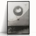 Gothic Wall Art | Surreal Eye Balloon Illustration | Dark Decor Style
