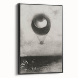 Gothic Wall Art | Surreal Eye Balloon Illustration | Dark Decor Style