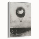 Gothic Wall Art | Surreal Eye Balloon Illustration | Dark Decor Style