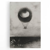Gothic Wall Art | Surreal Eye Balloon Illustration | Dark Decor Style