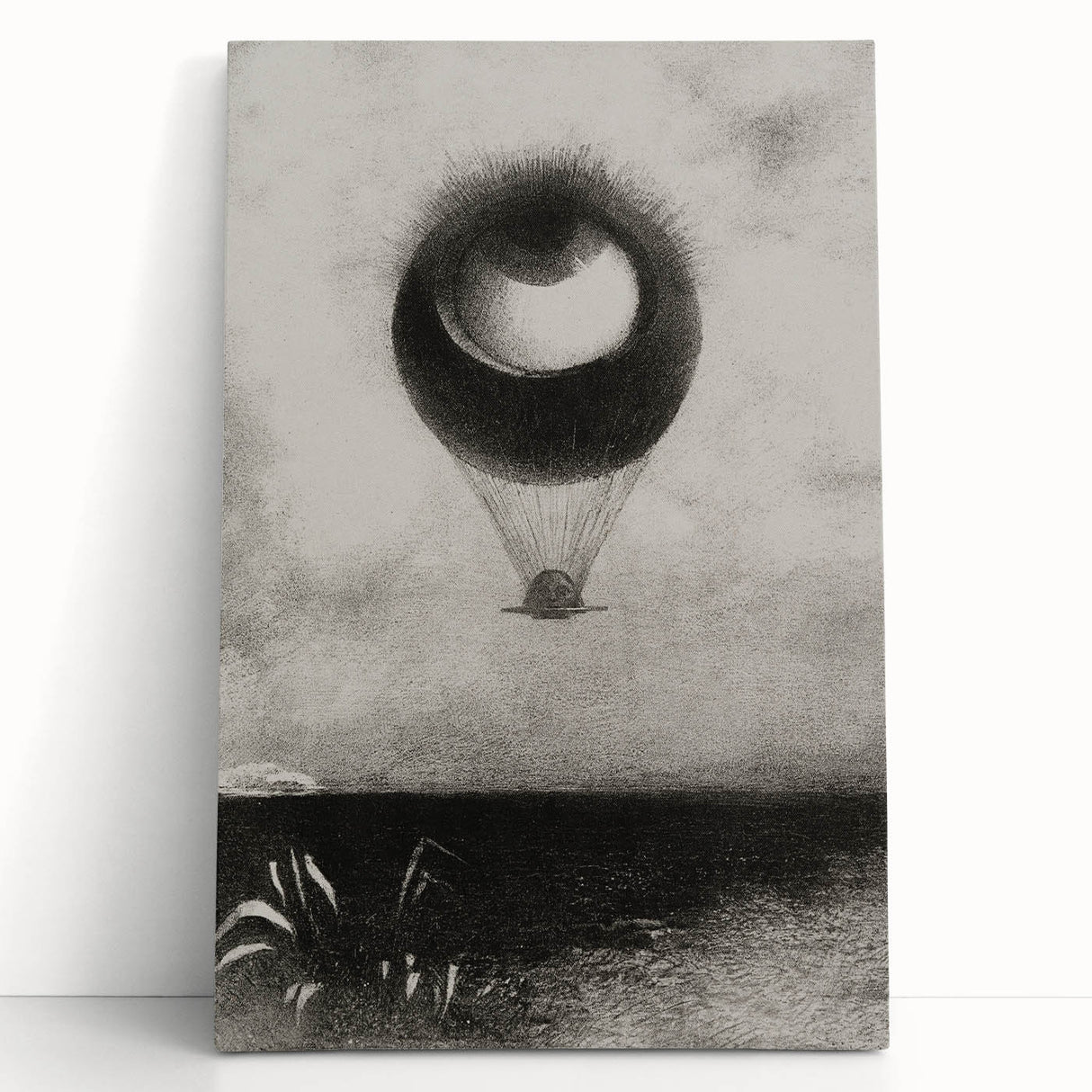 Gothic Wall Art | Surreal Eye Balloon Illustration | Dark Decor Style