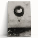 Gothic Wall Art | Surreal Eye Balloon Illustration | Dark Decor Style