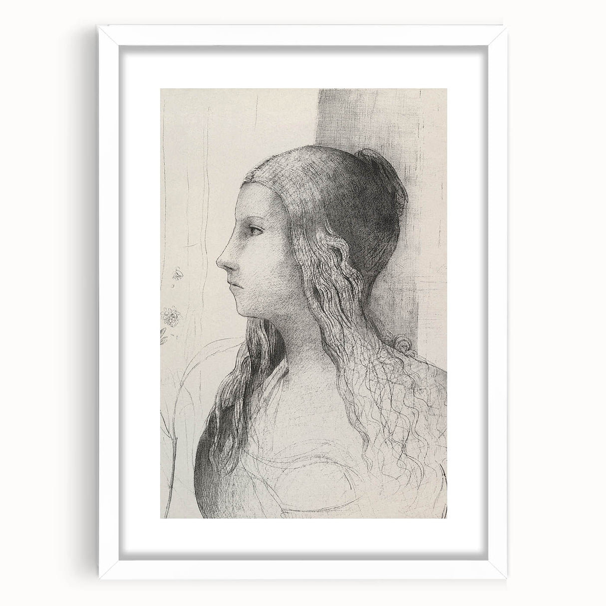 Gothic Wall Art | Vintage Profile Sketch | Medieval Gothic Canvas Prints