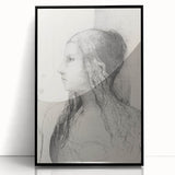 Gothic Wall Art | Vintage Profile Sketch | Medieval Gothic Canvas Prints