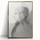 Gothic Wall Art | Vintage Profile Sketch | Medieval Gothic Canvas Prints