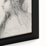 Gothic Wall Art | Vintage Profile Sketch | Medieval Gothic Canvas Prints