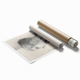 Gothic Wall Art | Vintage Profile Sketch | Medieval Gothic Canvas Prints