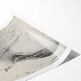 Gothic Wall Art | Vintage Profile Sketch | Medieval Gothic Canvas Prints