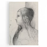 Gothic Wall Art | Vintage Profile Sketch | Medieval Gothic Canvas Prints
