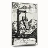 Gothic Wall Art | Hanging Coffin Illustration | Dark Decor Style