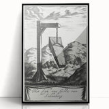 Gothic Wall Art | Hanging Coffin Illustration | Dark Decor Style