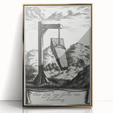 Gothic Wall Art | Hanging Coffin Illustration | Dark Decor Style