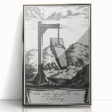 Gothic Wall Art | Hanging Coffin Illustration | Dark Decor Style