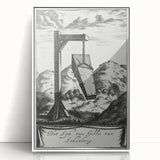 Gothic Wall Art | Hanging Coffin Illustration | Dark Decor Style