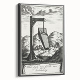 Gothic Wall Art | Hanging Coffin Illustration | Dark Decor Style