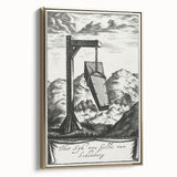 Gothic Wall Art | Hanging Coffin Illustration | Dark Decor Style