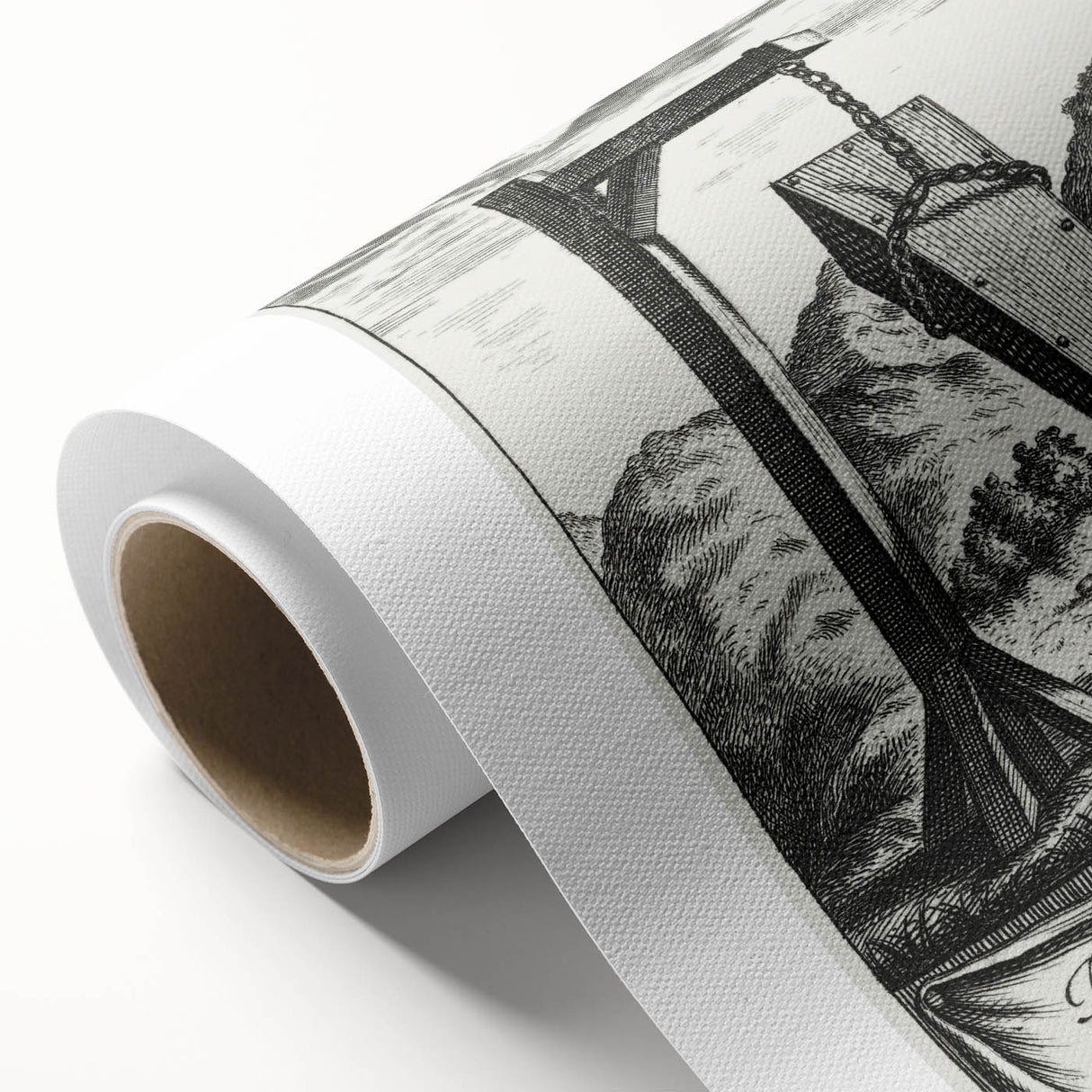 Gothic Wall Art | Hanging Coffin Illustration | Dark Decor Style