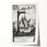 Gothic Wall Art | Hanging Coffin Illustration | Dark Decor Style